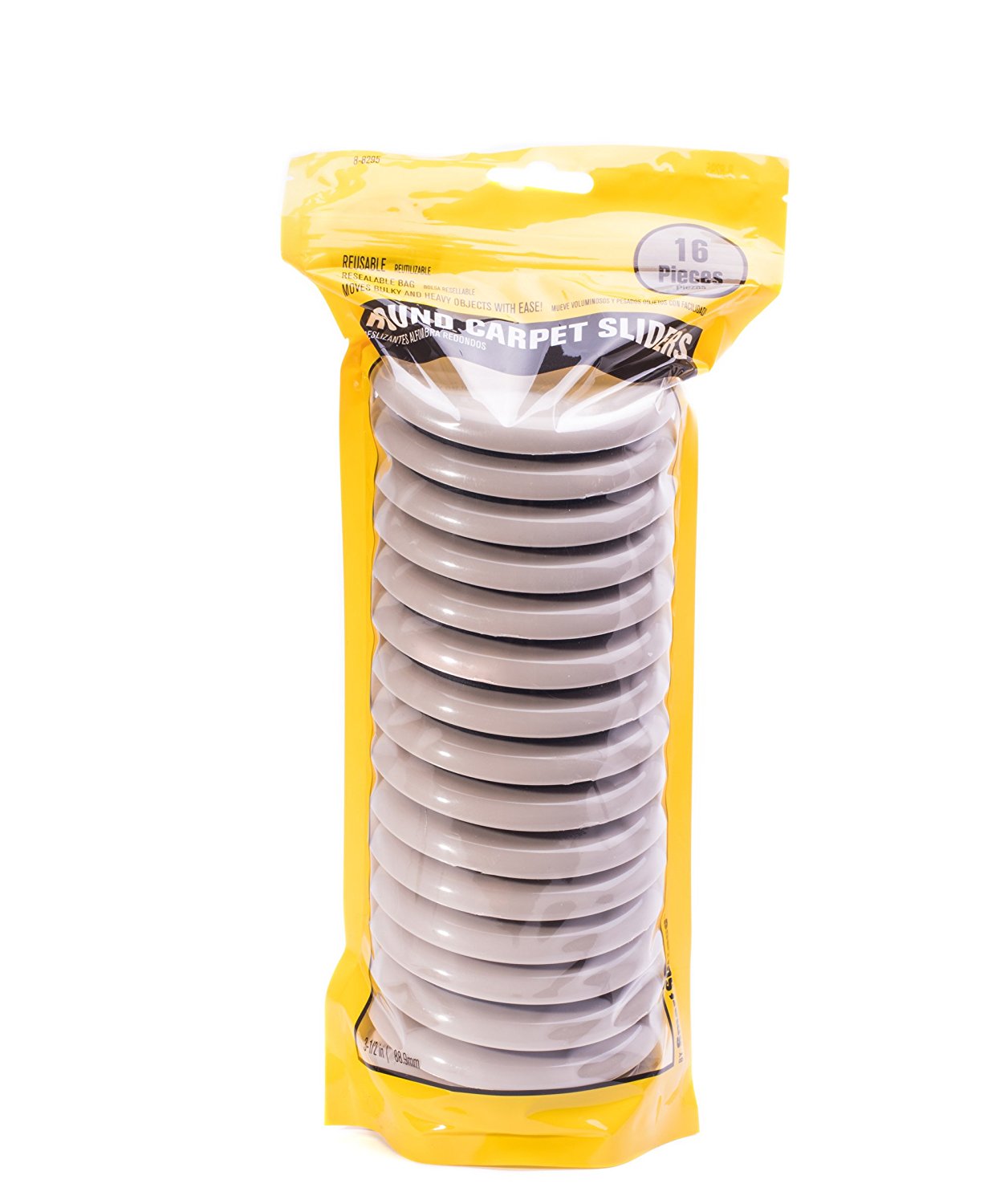 Smart Surface 8295 3-1//2/" Round Carpet Furniture Sliders 16-Pack in Resealable..