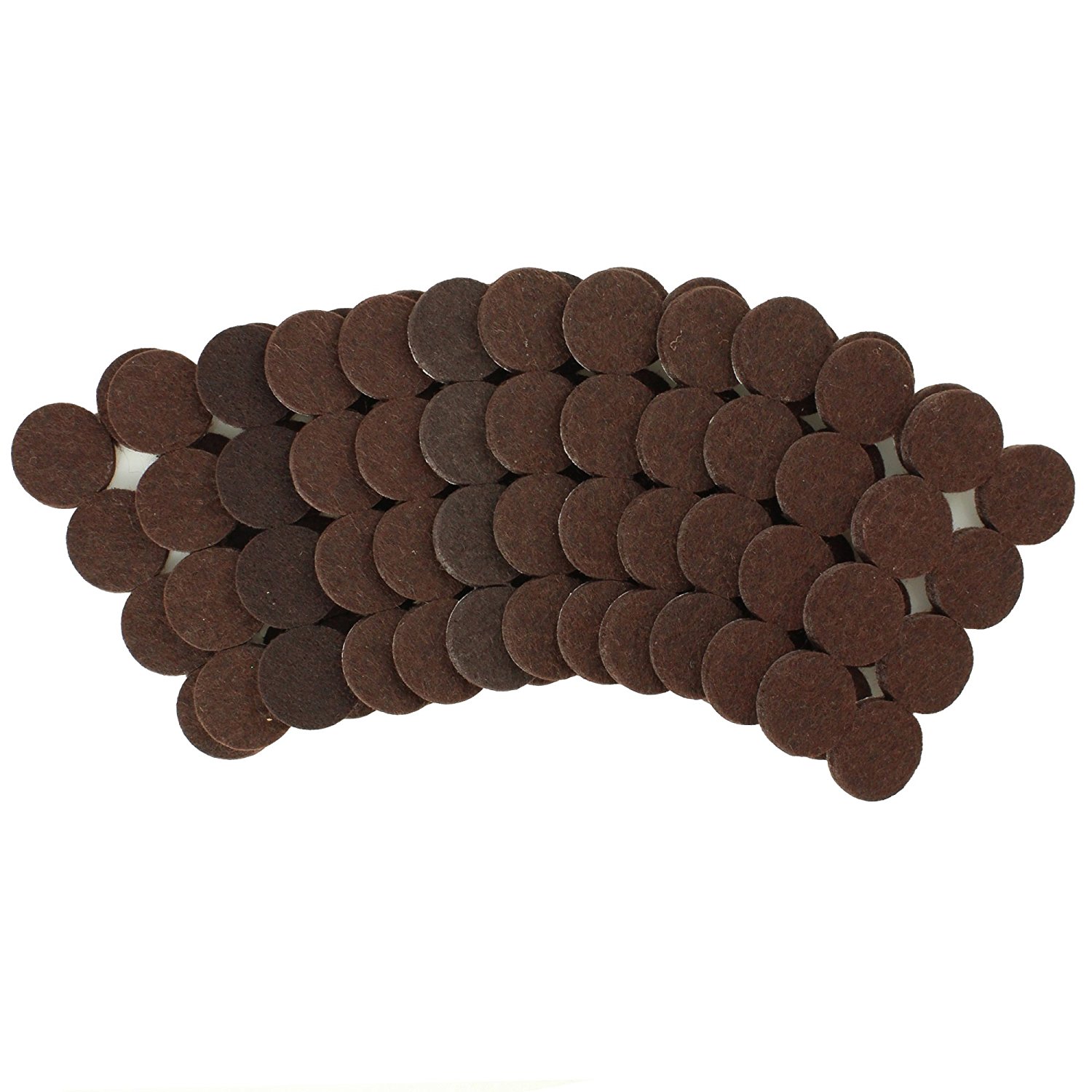 Heavy Duty Self Adhesive Furniture Felt Pads 1Inch Round Brown 96