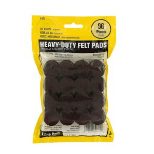 Heavy Duty Self Adhesive Furniture Felt Pads 1-Inch Round Brown 96-Piece Value Pack in Resealable Bag